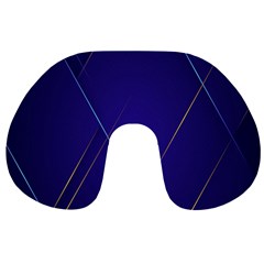 Blue Abstraction Background, Material Design, Paper Travel Neck Pillow by nateshop