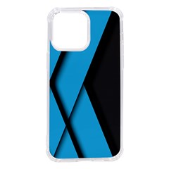 Blue Black Abstract Background, Geometric Background Iphone 14 Pro Max Tpu Uv Print Case by nateshop