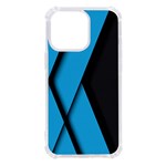 Blue Black Abstract Background, Geometric Background iPhone 13 Pro TPU UV Print Case Front