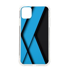 Blue Black Abstract Background, Geometric Background Iphone 11 Tpu Uv Print Case by nateshop