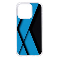 Blue Black Abstract Background, Geometric Background Iphone 14 Pro Tpu Uv Print Case by nateshop