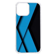 Blue Black Abstract Background, Geometric Background Iphone 13 Pro Max Tpu Uv Print Case by nateshop