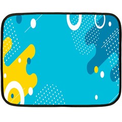 Blue Yellow Abstraction, Creative Backgroun Two Sides Fleece Blanket (mini) by nateshop