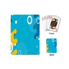 Blue Yellow Abstraction, Creative Backgroun Playing Cards Single Design (mini) by nateshop