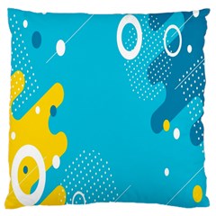 Blue Yellow Abstraction, Creative Backgroun Standard Premium Plush Fleece Cushion Case (two Sides)