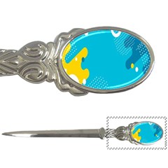 Blue Yellow Abstraction, Creative Backgroun Letter Opener by nateshop