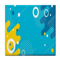 Blue Yellow Abstraction, Creative Backgroun Face Towel by nateshop