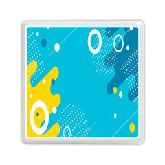 Blue Yellow Abstraction, Creative Backgroun Memory Card Reader (square) by nateshop