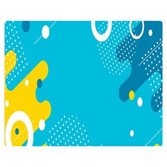 Blue Yellow Abstraction, Creative Backgroun Two Sides Premium Plush Fleece Blanket (medium) by nateshop