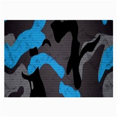 Blue, Abstract, Black, Desenho, Grey Shapes, Texture Large Glasses Cloth (2 Sides) by nateshop