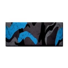 Blue, Abstract, Black, Desenho, Grey Shapes, Texture Hand Towel by nateshop