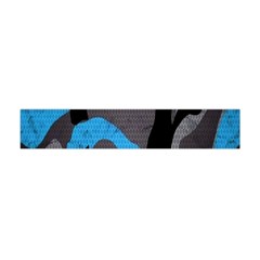 Blue, Abstract, Black, Desenho, Grey Shapes, Texture Premium Plush Fleece Scarf (mini) by nateshop