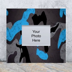 Blue, Abstract, Black, Desenho, Grey Shapes, Texture White Wall Photo Frame 5  X 7  by nateshop