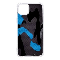 Blue, Abstract, Black, Desenho, Grey Shapes, Texture Iphone 14 Plus Tpu Uv Print Case by nateshop