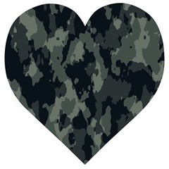 Comouflage,army Wooden Puzzle Heart by nateshop