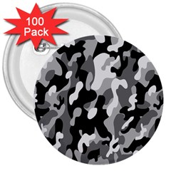 Dark Camouflage, Military Camouflage, Dark Backgrounds 3  Buttons (100 Pack)  by nateshop
