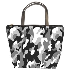 Dark Camouflage, Military Camouflage, Dark Backgrounds Bucket Bag by nateshop