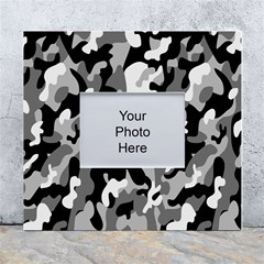 Dark Camouflage, Military Camouflage, Dark Backgrounds White Wall Photo Frame 5  X 7  by nateshop