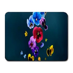 Falling Flowers, Art, Coffee Cup, Colorful, Creative, Cup Small Mousepad by nateshop