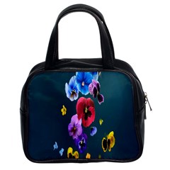 Falling Flowers, Art, Coffee Cup, Colorful, Creative, Cup Classic Handbag (two Sides) by nateshop