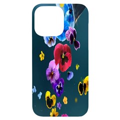 Falling Flowers, Art, Coffee Cup, Colorful, Creative, Cup Iphone 14 Pro Max Black Uv Print Case by nateshop