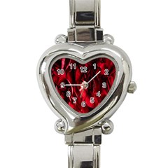 Followers,maroon,rose,roses Heart Italian Charm Watch by nateshop