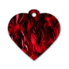 Followers,maroon,rose,roses Dog Tag Heart (two Sides) by nateshop