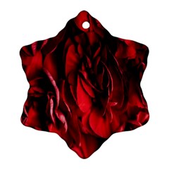 Followers,maroon,rose,roses Snowflake Ornament (two Sides) by nateshop