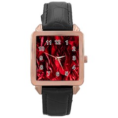 Followers,maroon,rose,roses Rose Gold Leather Watch  by nateshop