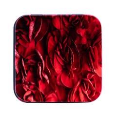 Followers,maroon,rose,roses Square Metal Box (black) by nateshop