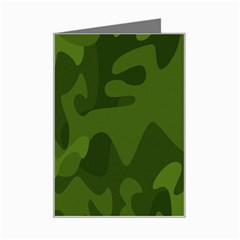 Green Camouflage, Camouflage Backgrounds, Green Fabric Mini Greeting Card by nateshop