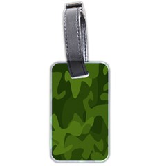 Green Camouflage, Camouflage Backgrounds, Green Fabric Luggage Tag (two Sides) by nateshop