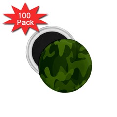 Green Camouflage, Camouflage Backgrounds, Green Fabric 1 75  Magnets (100 Pack)  by nateshop