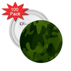 Green Camouflage, Camouflage Backgrounds, Green Fabric 2 25  Buttons (100 Pack)  by nateshop