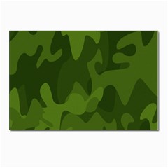 Green Camouflage, Camouflage Backgrounds, Green Fabric Postcard 4 x 6  (pkg Of 10) by nateshop