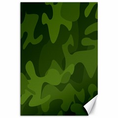 Green Camouflage, Camouflage Backgrounds, Green Fabric Canvas 12  X 18 