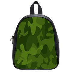 Green Camouflage, Camouflage Backgrounds, Green Fabric School Bag (small) by nateshop
