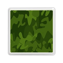 Green Camouflage, Camouflage Backgrounds, Green Fabric Memory Card Reader (square) by nateshop