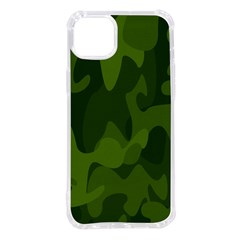 Green Camouflage, Camouflage Backgrounds, Green Fabric Iphone 14 Plus Tpu Uv Print Case by nateshop