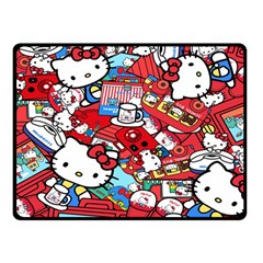 Hello-kitty-61 Two Sides Fleece Blanket (small) by nateshop