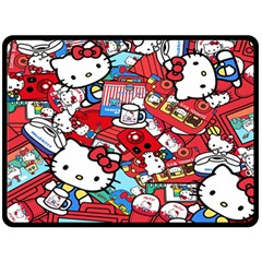 Hello-kitty-61 Two Sides Fleece Blanket (large) by nateshop