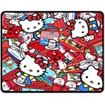 Hello-kitty-61 Two Sides Fleece Blanket (Medium) 58.8 x47.4  Blanket Front