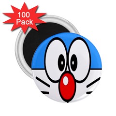 Doraemon Face, Anime, Blue, Cute, Japan 2 25  Magnets (100 Pack)  by nateshop