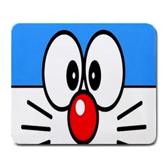 Doraemon Face, Anime, Blue, Cute, Japan Large Mousepad by nateshop