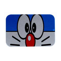 Doraemon Face, Anime, Blue, Cute, Japan Open Lid Metal Box (silver)   by nateshop