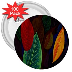 Leaves, Colorful, Desenho, Falling, 3  Buttons (100 Pack)  by nateshop