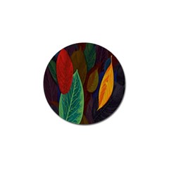 Leaves, Colorful, Desenho, Falling, Golf Ball Marker (4 Pack)