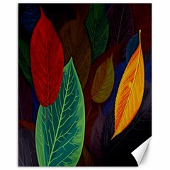 Leaves, Colorful, Desenho, Falling, Canvas 16  X 20  by nateshop