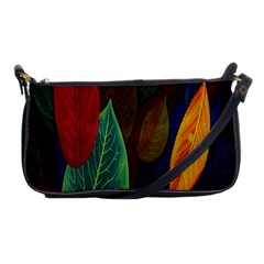 Leaves, Colorful, Desenho, Falling, Shoulder Clutch Bag by nateshop
