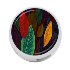 Leaves, Colorful, Desenho, Falling, 4-Port USB Hub (One Side)